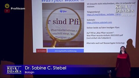 " WAS PFIZER WUSSTE ! " - Dr. Sabine Stebel [re-up]
