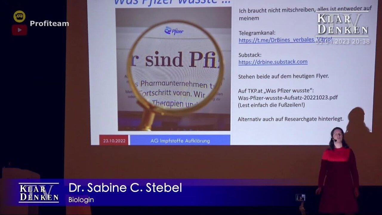 " WAS PFIZER WUSSTE ! " - Dr. Sabine Stebel [re-up]