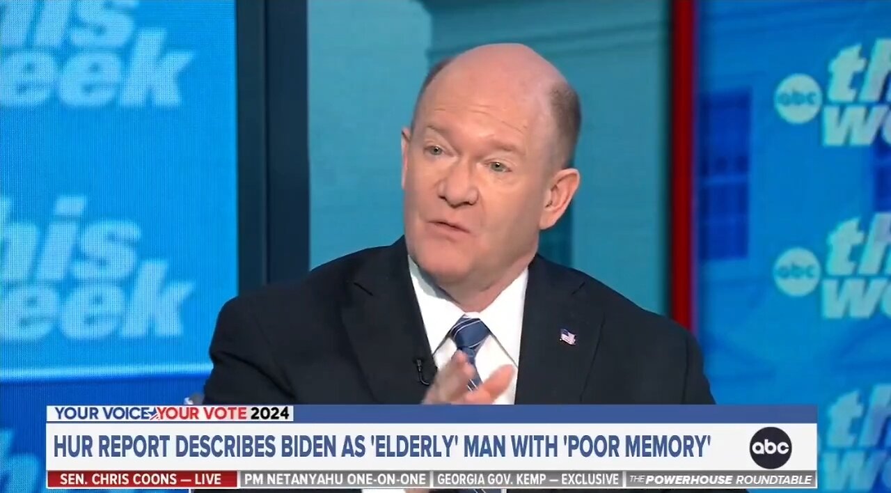 Sen Chris Coons Bashes Trump When Asked About Biden's Memory