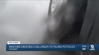 Weather creates challenges to filling potholes in Cincinnati