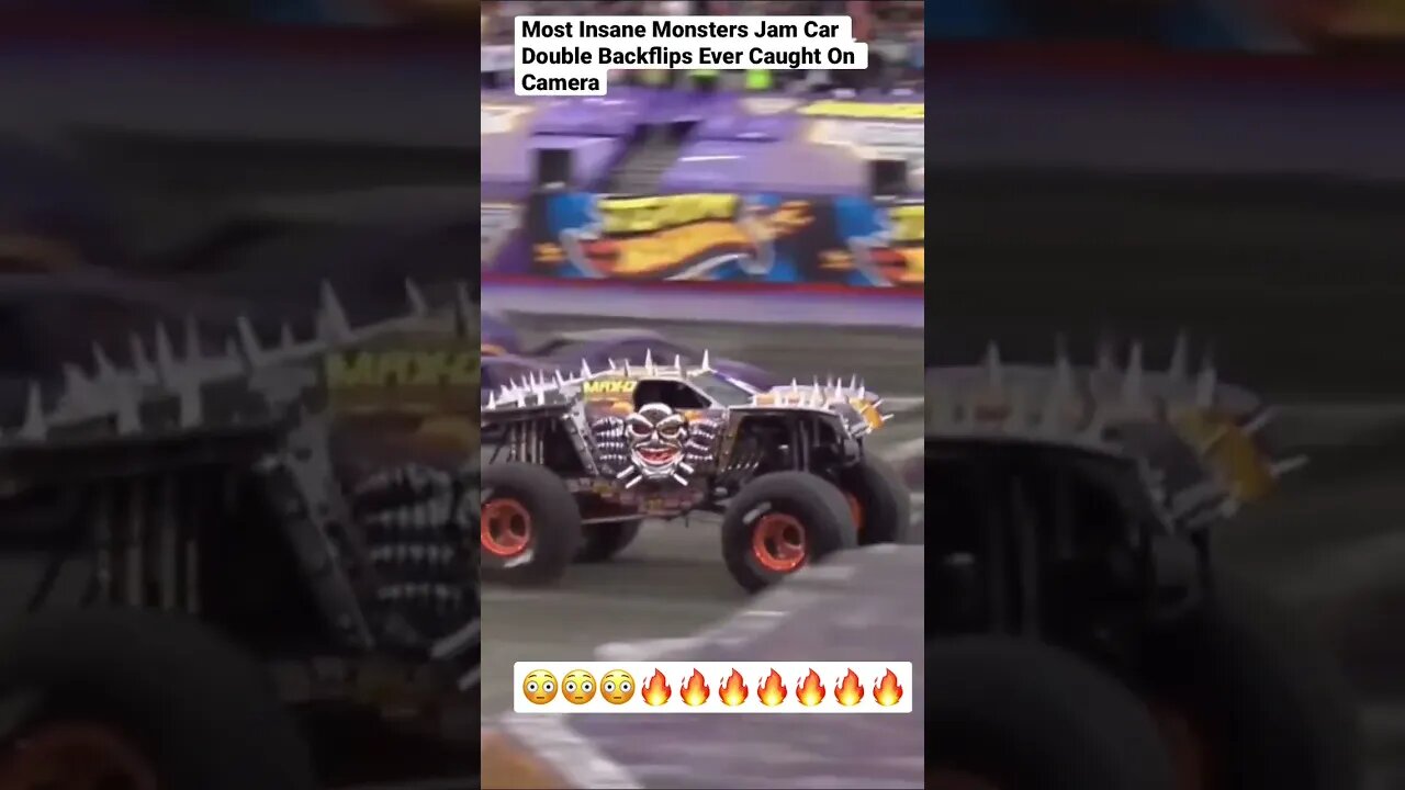 Most Insane Monsters Jam Car Double Backflips Ever Caught On Camera #shorts #monsterjam #car