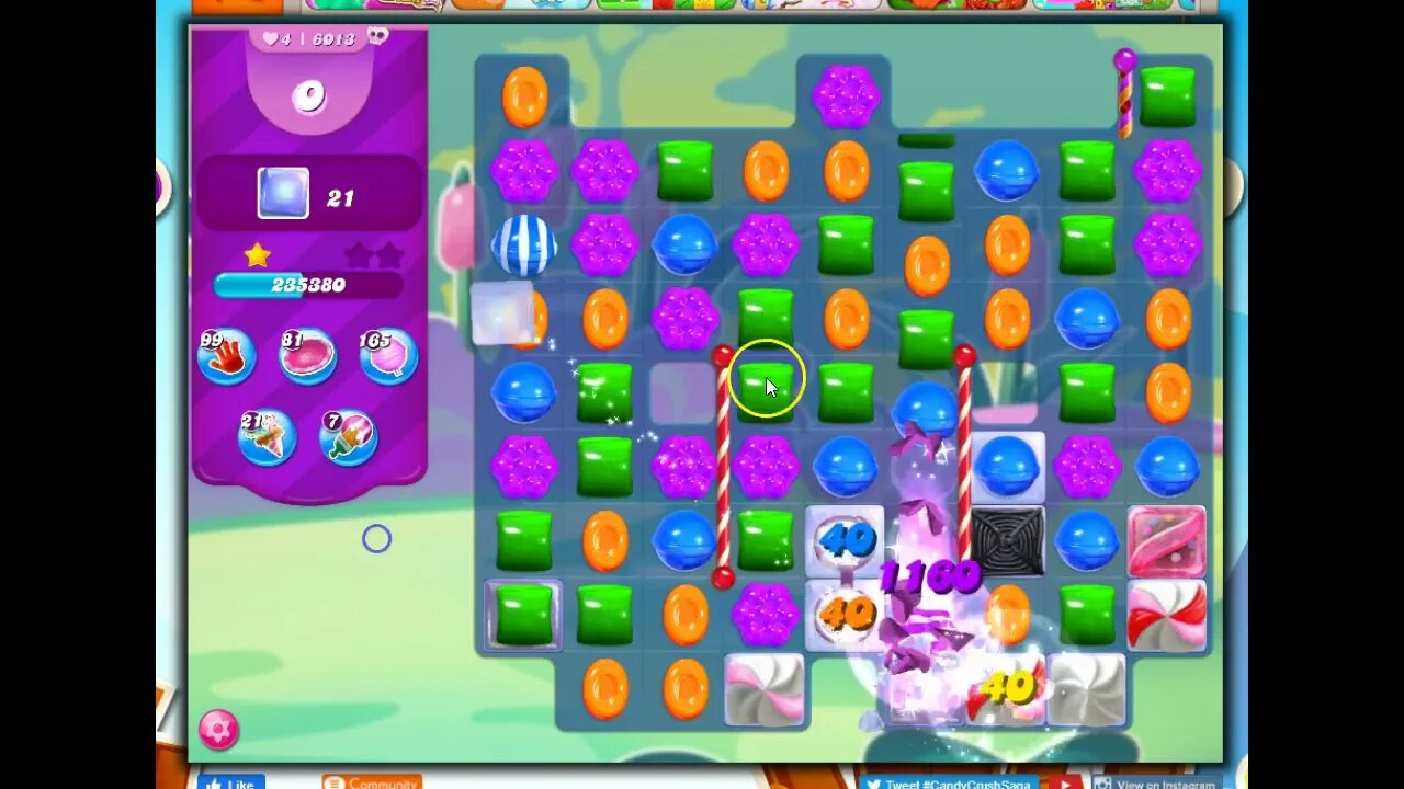 Candy Crush Level 6013 Talkthrough, 24 Moves 0 Boosters