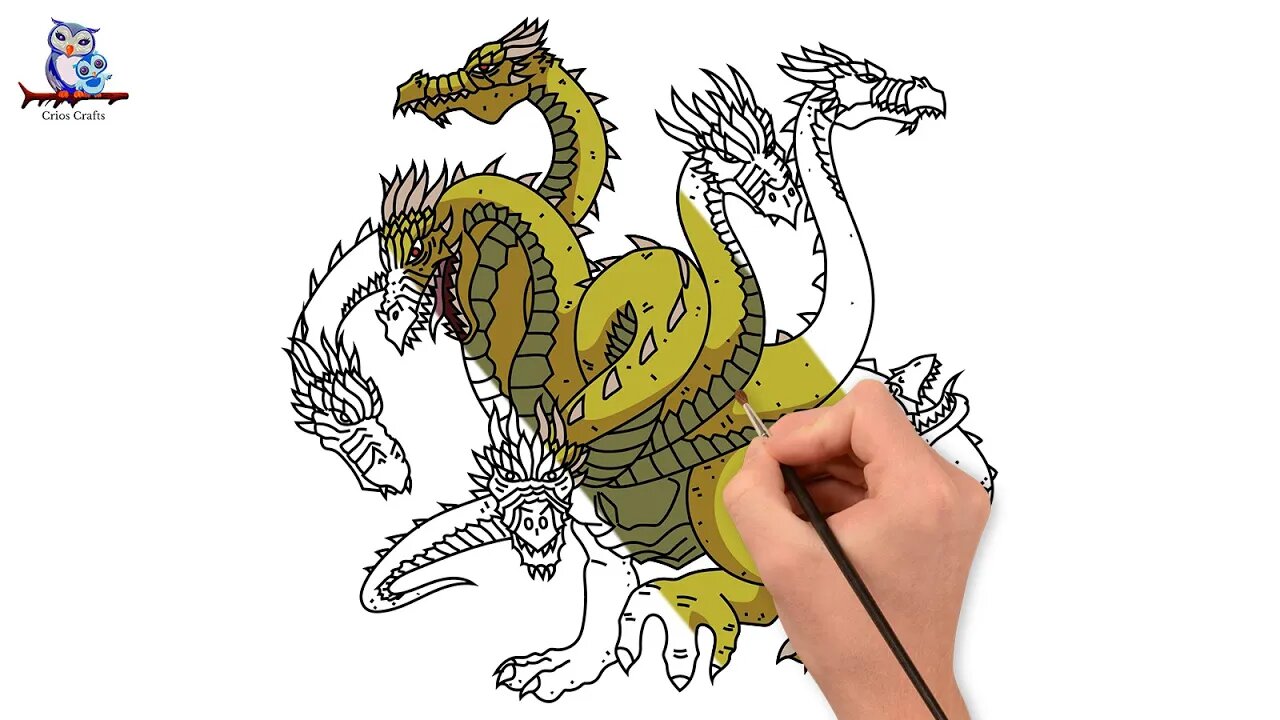 How to Draw The Hydra from Percy Jackson & the Olympians - Step by Step