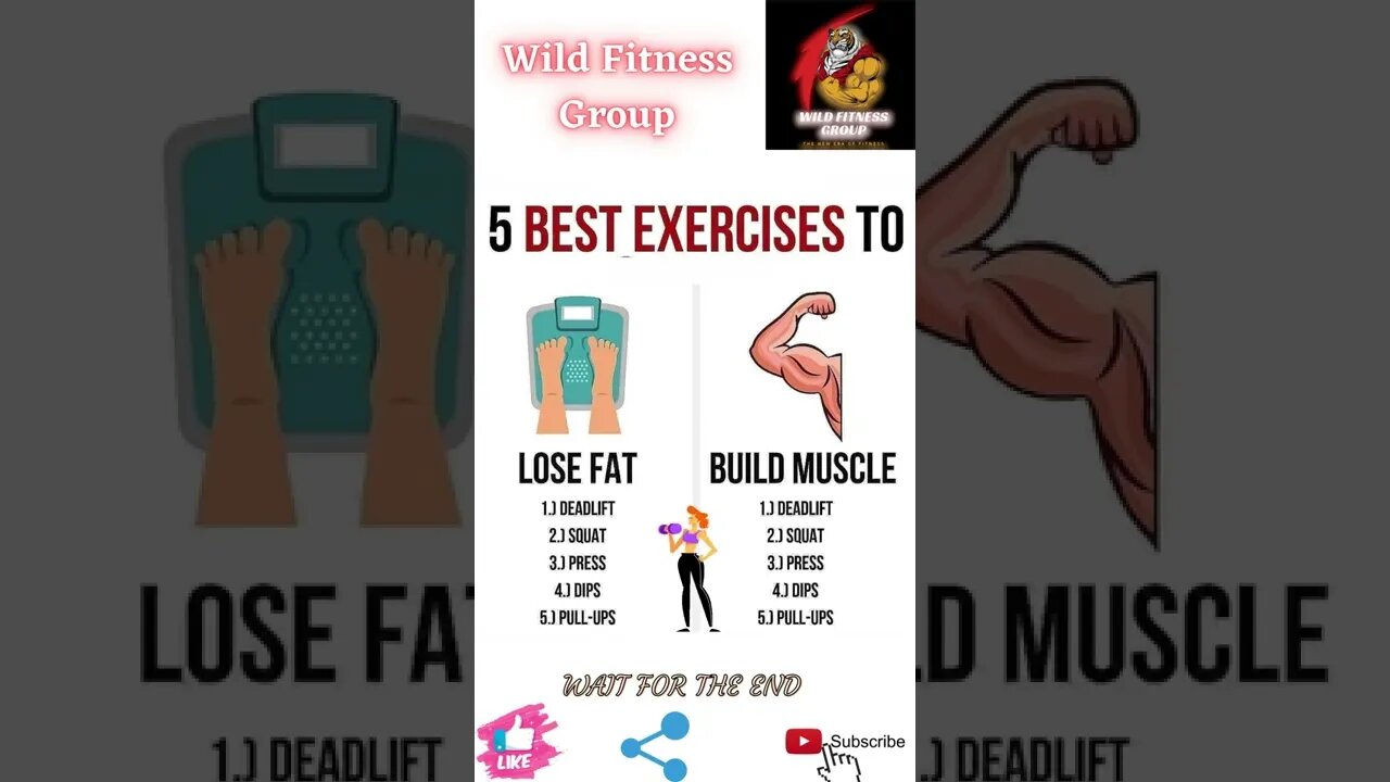 🔥5 best exercises to lose fat and build muscle🔥#shorts🔥#wildfitnessgroup🔥26 April 2022🔥