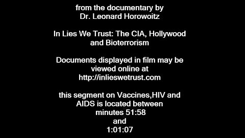 Bioterrorism, Genocide, Vaccines, HIV & AIDS - Depopulation 2022-01-11