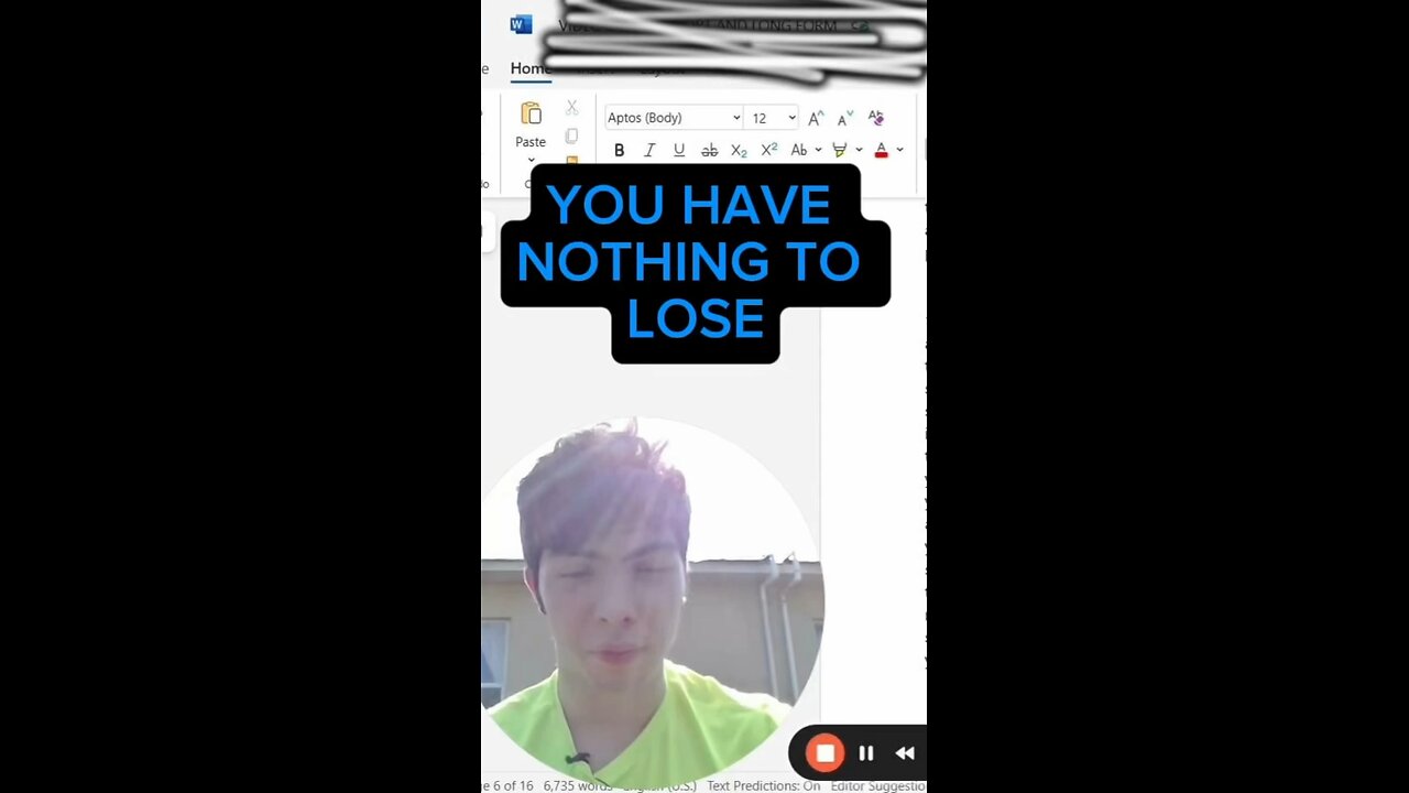 YOU HAVE NOTHING TO LOSE