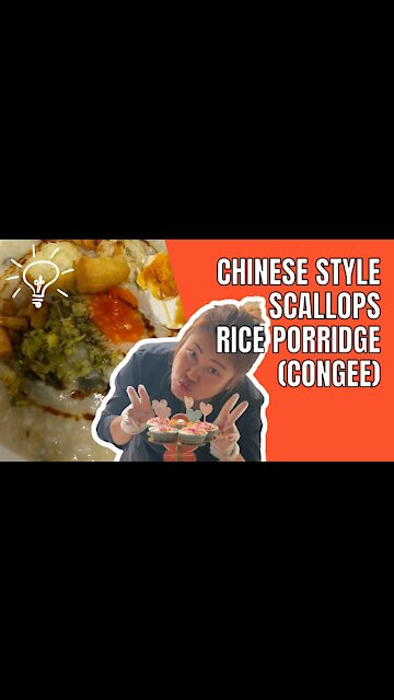 Cooking Chinese Style Scallops Rice Porridge (Congee). Cooking Ideas and Inspiration. #shorts