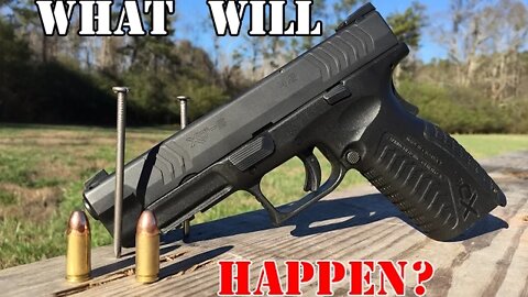 What happens when you shoot a nail with a bullet?...