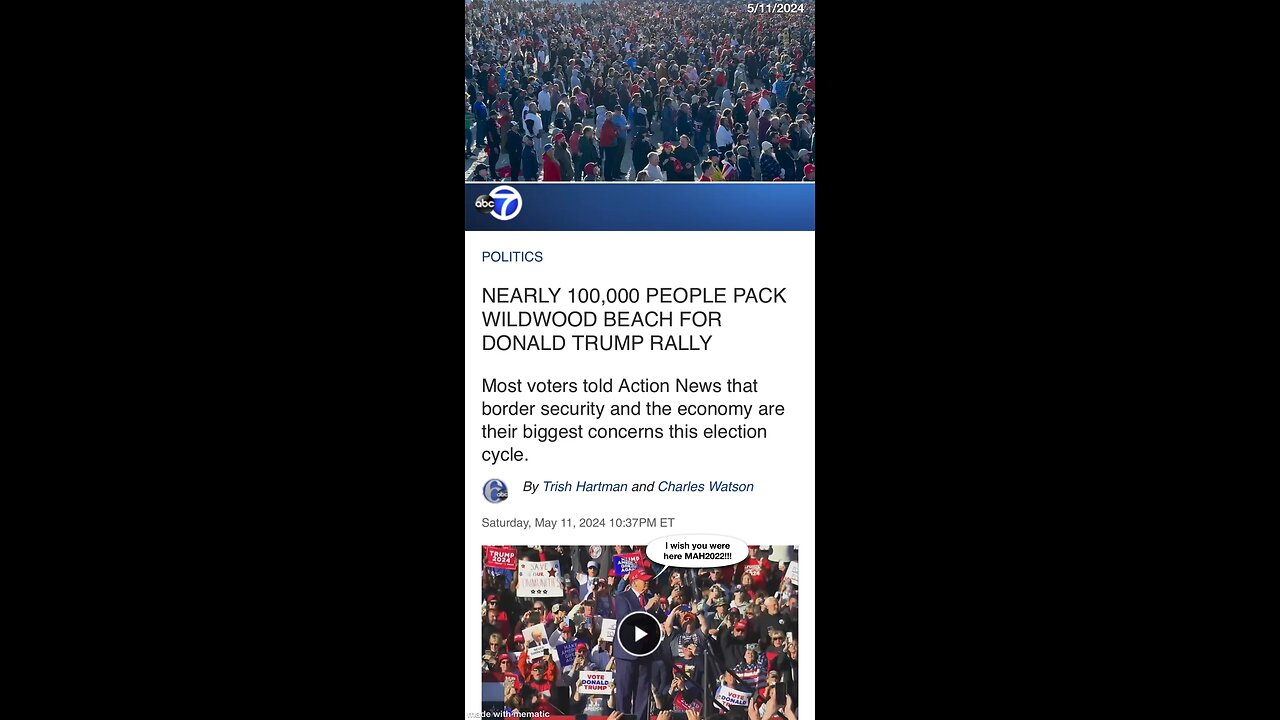 💯,000 MAGA attend DJT rally in New Jersey!!!
