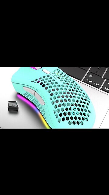 Lightweight Comfortable Wireless Ergonomic RGB Light Gaming Mouse
