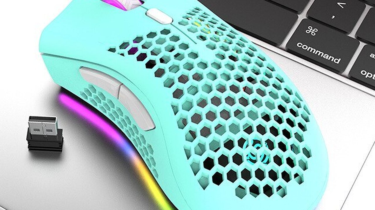 Lightweight Comfortable Wireless Ergonomic RGB Light Gaming Mouse