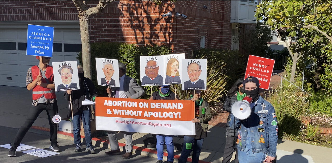 Protest Outside Nancy Pelosi’s House for Abortion Rights