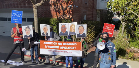 Protest Outside Nancy Pelosi’s House for Abortion Rights