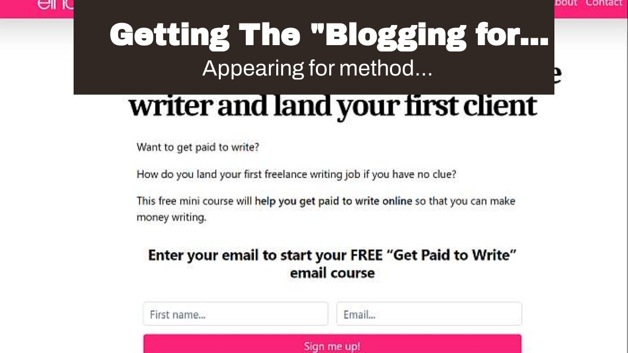 Getting The "Blogging for Profit: Turn Your Passion into an Online Business" To Work
