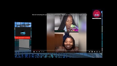 Woman gets in to argument on dating live when her weight is mentioned #dating #livestream