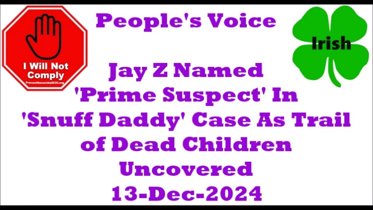 Jay Z Named 'Prime Suspect' In 'Snuff Daddy' Case As Trail of Dead Children Uncovered 13-Dec-2024