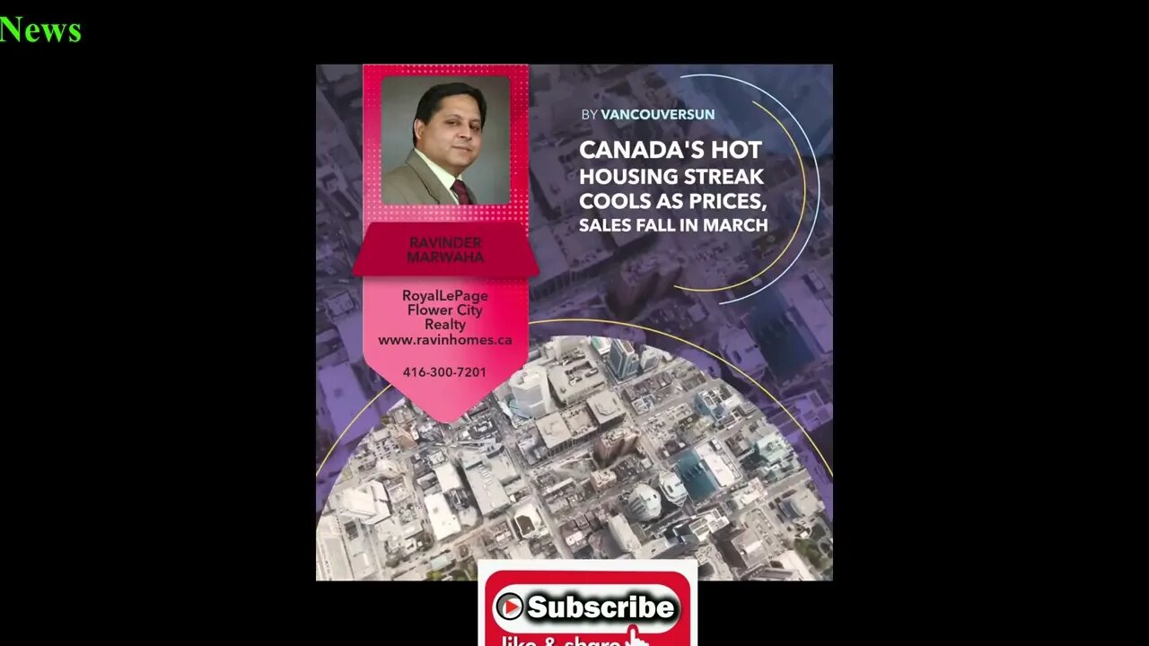 Canada's hot housing streak cools as prices, sales fall in March || Canada Housing Market ||