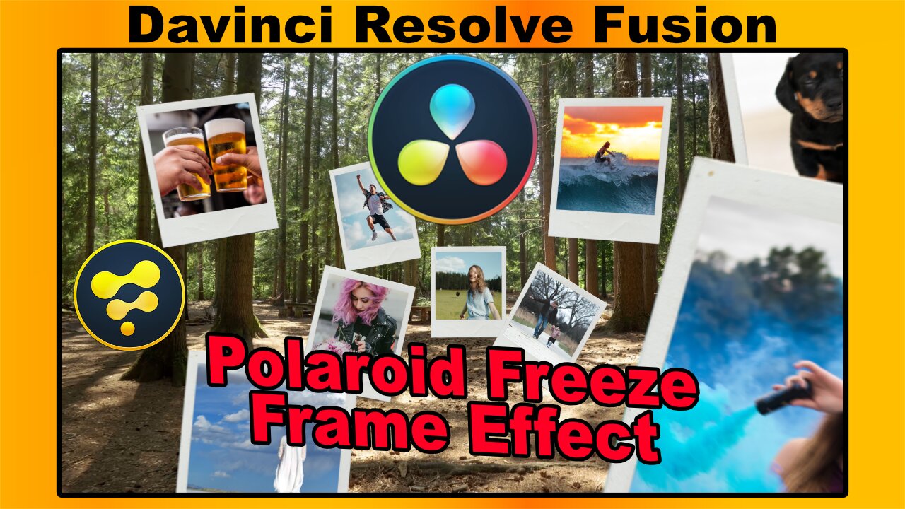 Polaroid Floating Picture Effect and Fly Through Transition - DaVinci Resolve Fusion