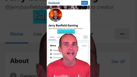 New Facebook Page Jerry Banfield Gaming for Game Live Streams Only