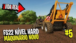 Dia 5 Nivel HARD Removendo as Pedras do Terreno com a Nova máquina - FARMING SIMULATOR 22 VIDA REAL