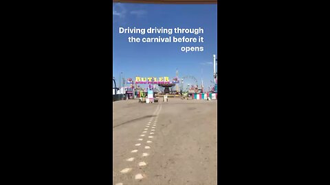 driving through the carnival before it opens