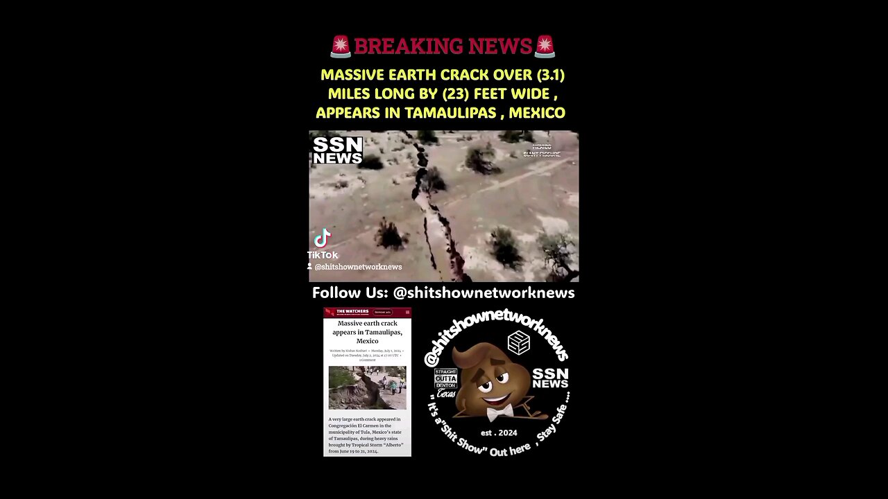 Massive (3.1) mile crack on the earth's surface in Mexico , (23) feet wide! Tik Tok Has Blocked This