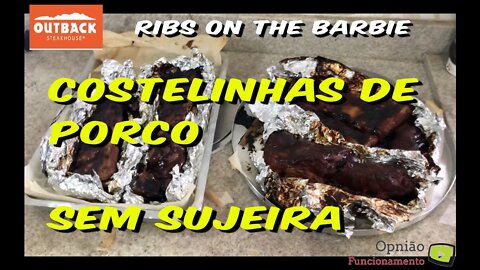 Ribs On The Barbie, Costelas OutBack, sem sujeira papel WYDE e alumínio WYDE