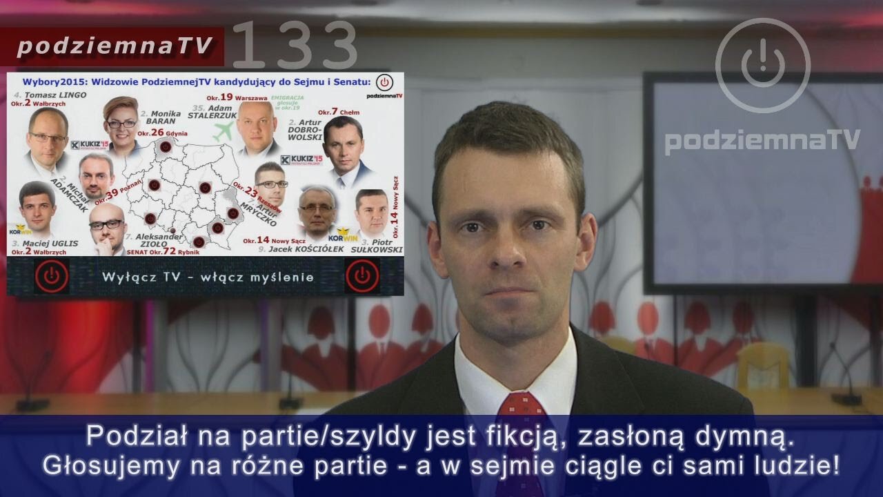 podziemna TV - Wybory, partie, szyldy - podziały, zmyłki, podziały #133 (23.10.2015)