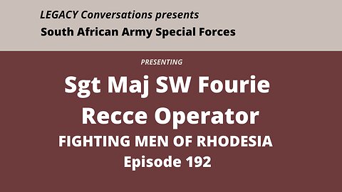 SW Fourie - 1 Recce - Fighting Men of Rhodesia