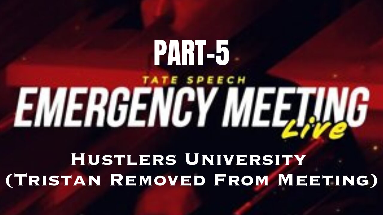 Tristan Removed From Emergency Meeting By Andrew Tate | Emergency Meeting pt-5