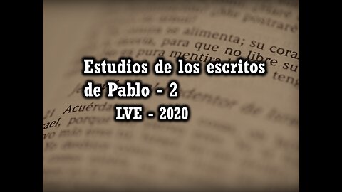 Estudios de los escritos de Pablo 2 - Romanos 1