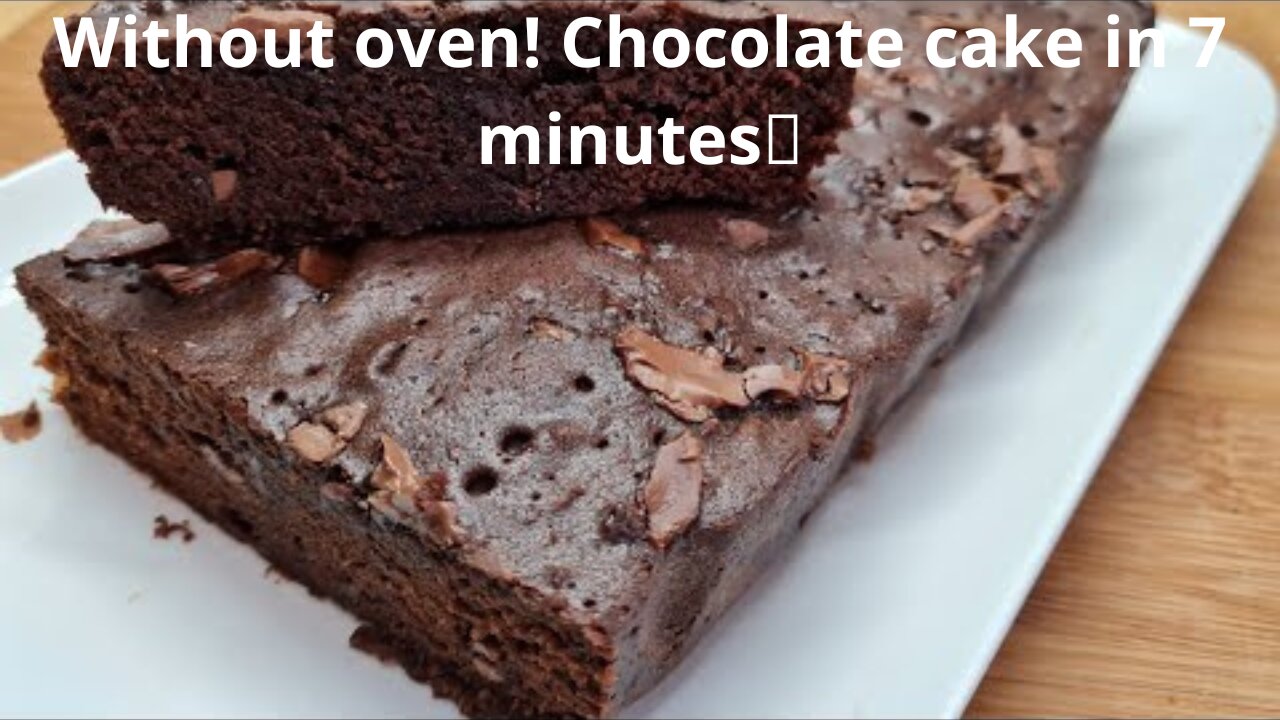 Without oven! Chocolate cake in 7 minutes🔥