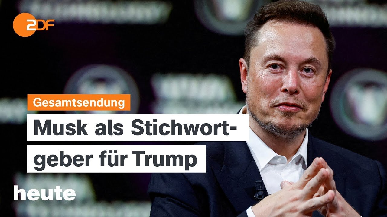 heute 19:00 Uhr vom 13.08.2024 Elon Musk unterstützt Trump, Waldbrände in Griechenland, Schweinepest