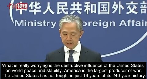 China dropping truth bombs on America