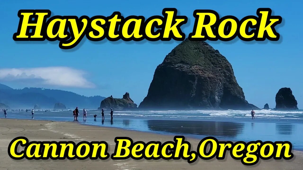 Cannon Beach, Oregon Haystack Rock Marine Gardens, shops, restaurants walking tour June 2021