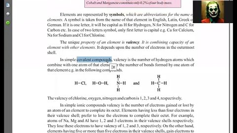 8th Chem Symbol and Valency