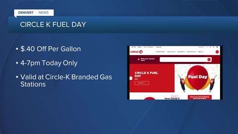 40¢ off gas at Circle K Thursday 4-7pm