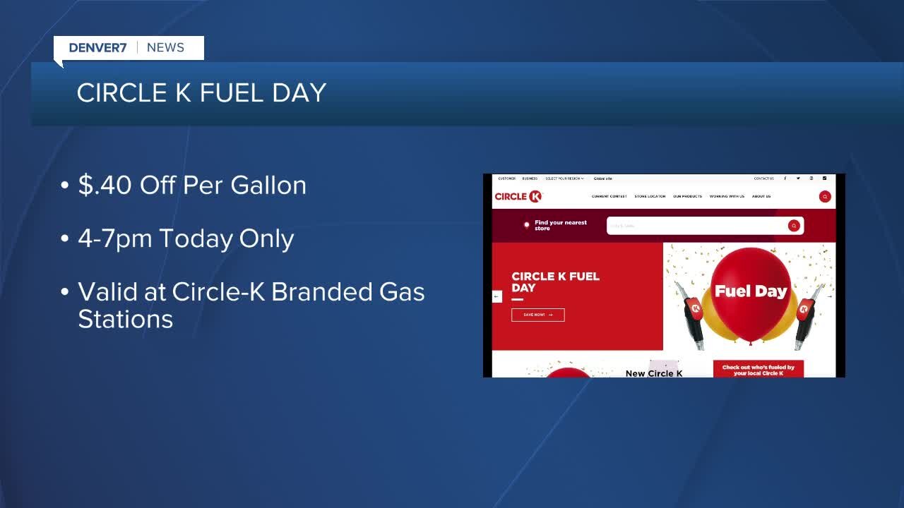 40¢ off gas at Circle K Thursday 4-7pm