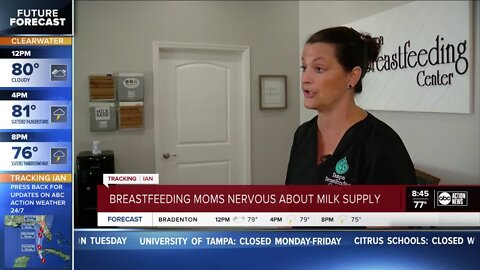 Advice for breastfeeding moms concerned about losing power, frozen milk supply during Hurricane Ian