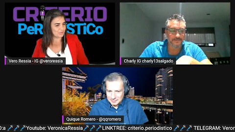 (01/12/2021) Quique Romero con Vero Ressia en el programa 'Criterio periodístico'.