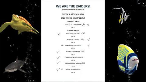 NFL WEEK 1 AFTERMATH WHO WON?