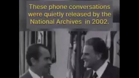 Phone conversation - two factions of Jews - one is satanic - Billy Graham & Richard Nixon