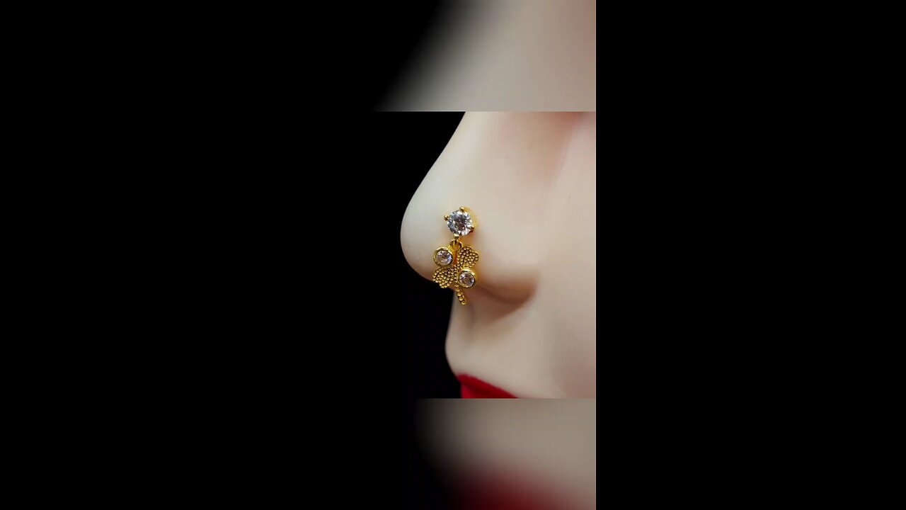 gold nose pin design #