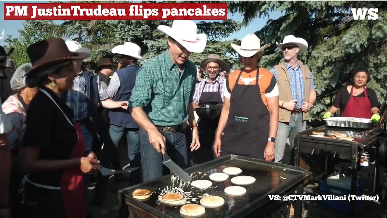 Trudeau's attempt to flip a pancake...