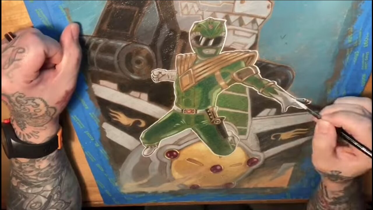 Green Ranger Painting from Power Ranger by PTP