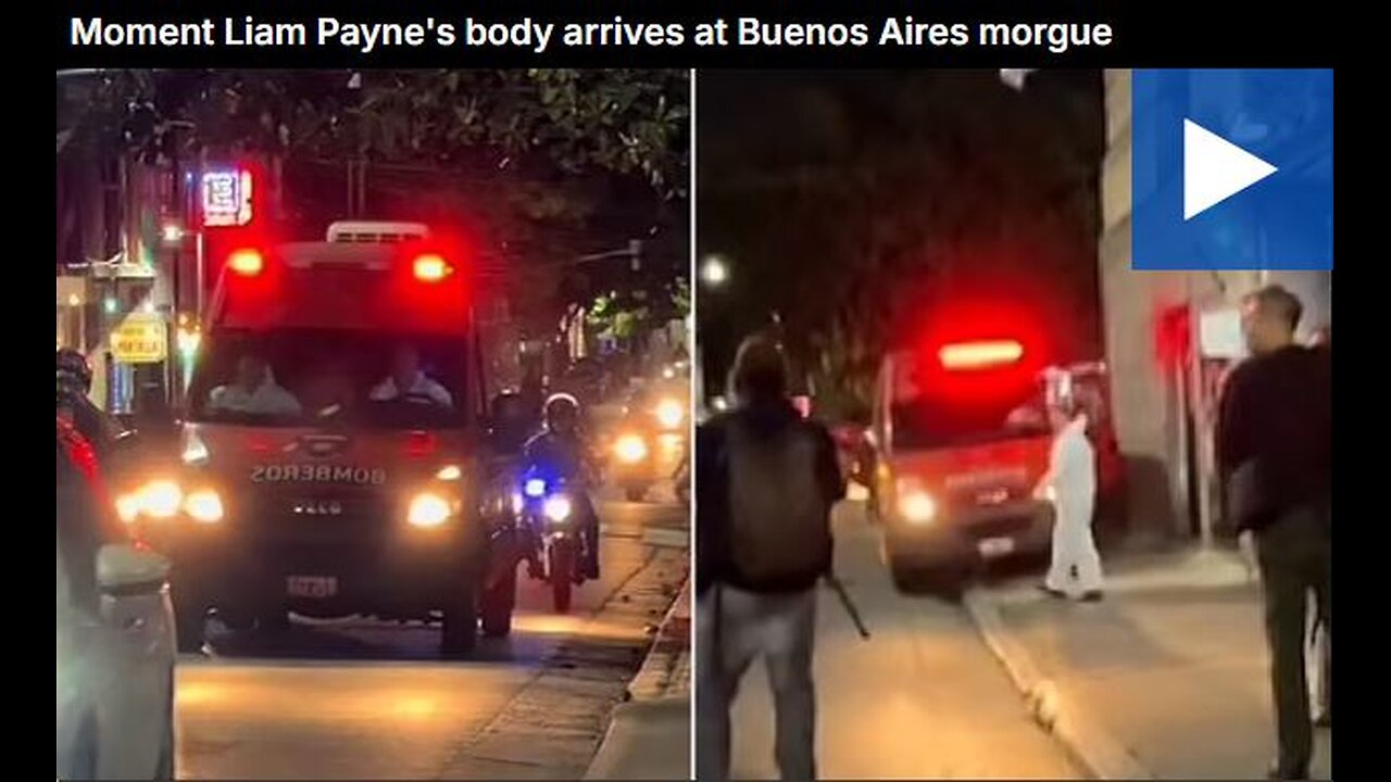 Moment Liam Payne's body arrives at Buenos Aires morgue