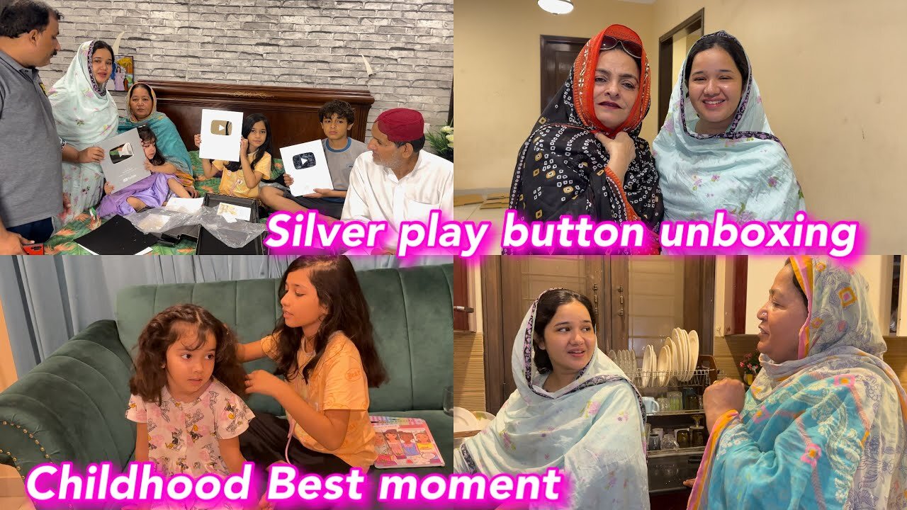 Silver Play Button Unboxing | Childhood Memories