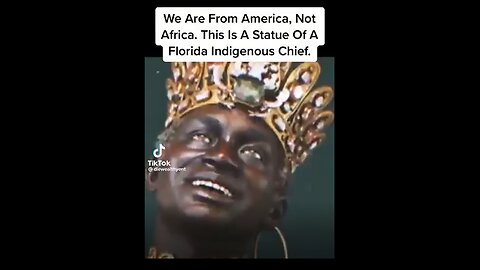 WE ARE FROM AMERICA, NOT AFTICA, THIS IS A STATUE OF A FLORIDA INDEGENOUS CHIEF.