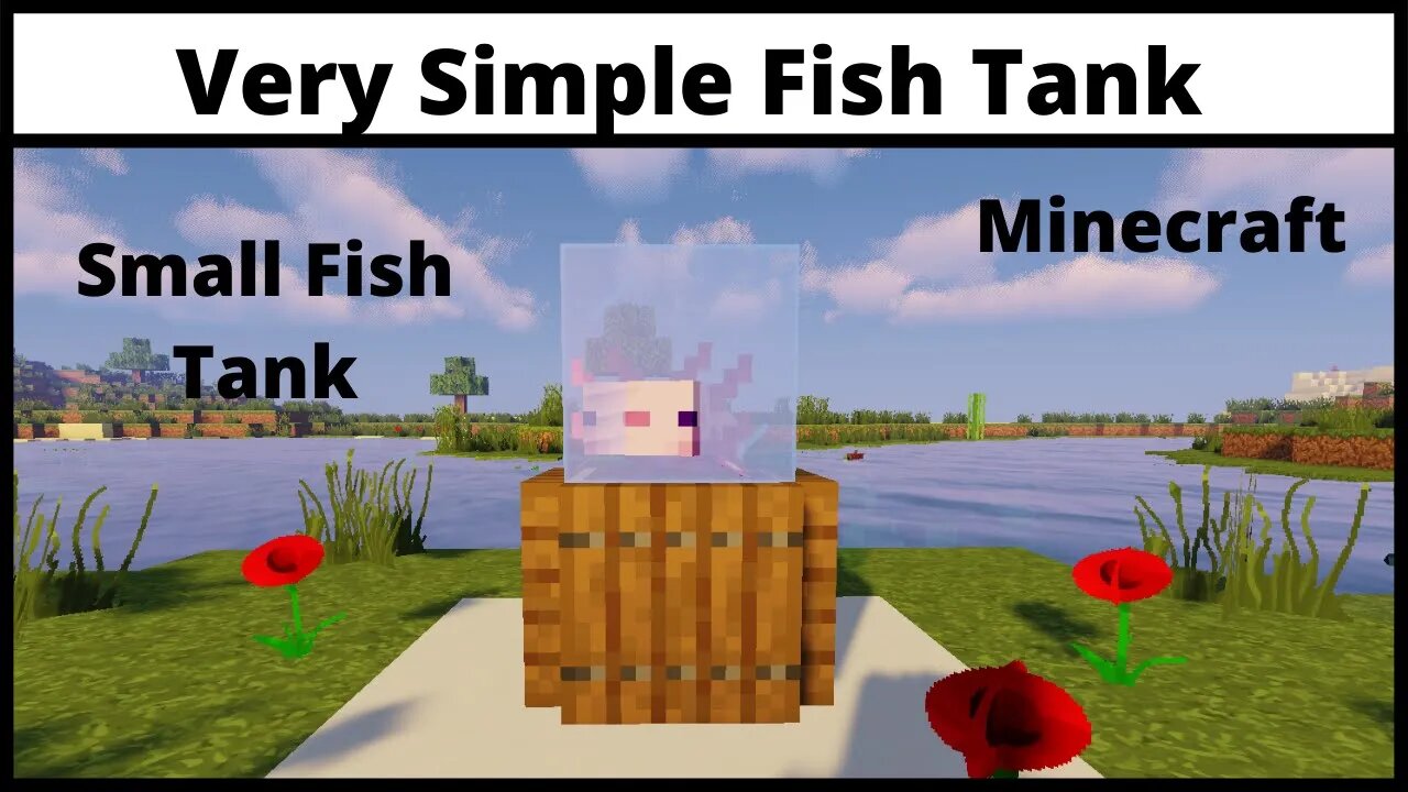 Minecraft : Fish Tank || Simple small Fish tank || tutorial
