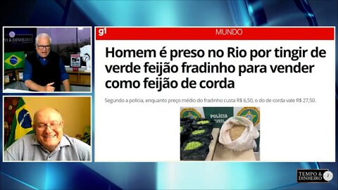 Feijão falsificado no Rio de Janeiro era pintado de verde